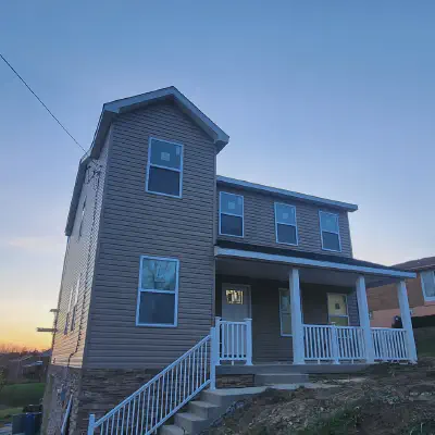 modern siding under construction
